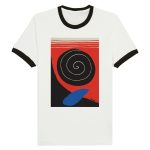 Calder 70 – Abstract Spiral and Shapes – Alexander Calder Art Unisex Ringer T-shirt