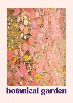 Pink Floral Art: Botanical Garden Painting Wall Art Poster