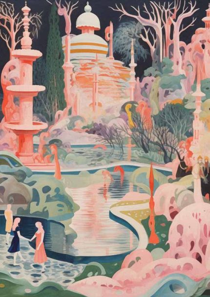 Fantastical Landscape Painting: Architectural Art