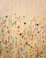 Delicate Wildflower Meadow Painting - Floral Art Print Aesthetic Poster Prints: Elevate Your Space with Trendy Designs