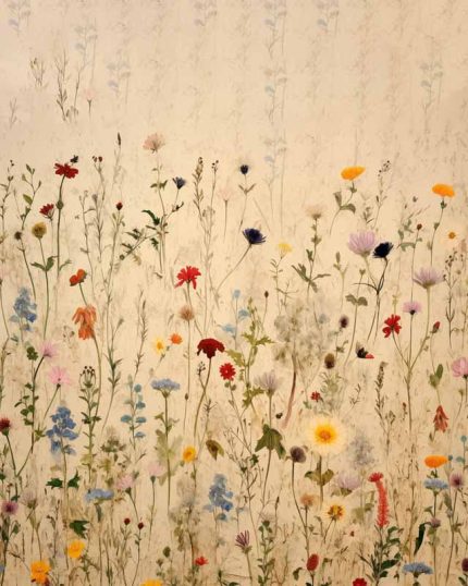 Delicate Wildflower Meadow Painting - Floral Art Print Aesthetic Poster Prints: Elevate Your Space with Trendy Designs
