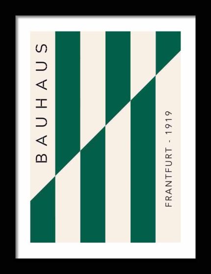 Bauhaus Exhibition Wooden Framed Poster Wall Art