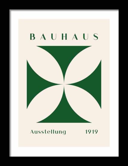 Bauhaus Exhibition Wooden Framed Poster Wall Art