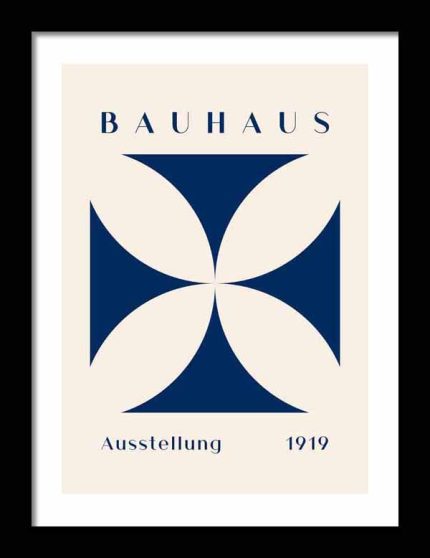 Bauhaus Exhibition Wooden Framed Poster Wall Art