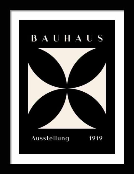 Bauhaus Exhibition Wooden Framed Poster Wall Art