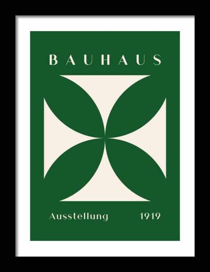 Bauhaus Exhibition Wooden Framed Poster Wall Art