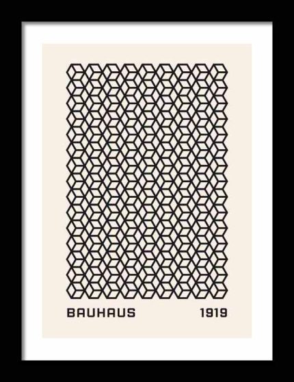 Bauhaus Exhibition Wooden Framed Poster Wall Art