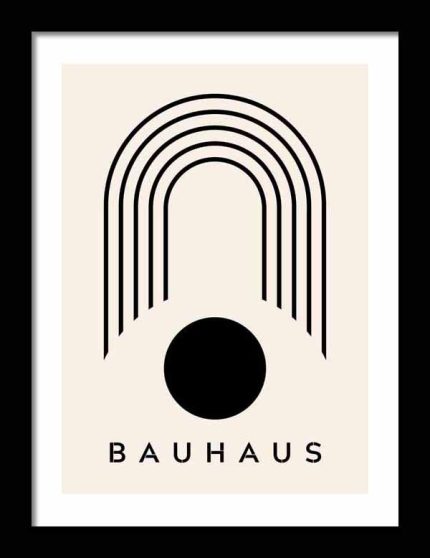 Bauhaus Exhibition Wooden Framed Poster Wall Art