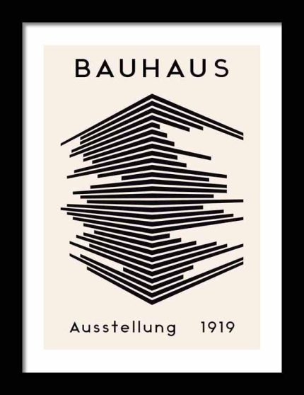 Bauhaus Exhibition Wooden Framed Poster Wall Art