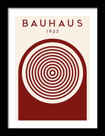 Bauhaus Exhibition Wooden Framed Poster Wall Art