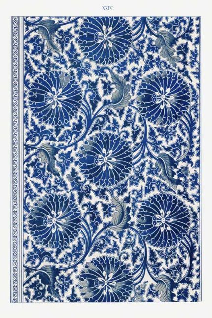 Chinese Botanical Floral Print Wall Art Poster