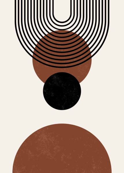 Boho Abstract Print Wall Art Poster