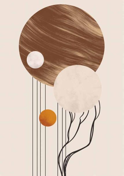 Boho Abstract Print Wall Art Poster