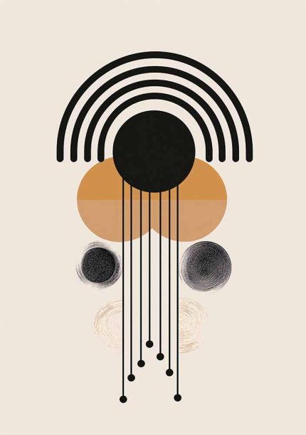 Boho Abstract Print Wall Art Poster
