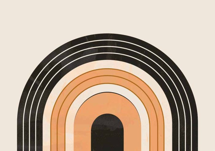 Boho Abstract Print Wall Art Poster - Image 1