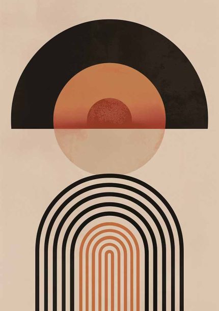 Boho Abstract Print Wall Art Poster