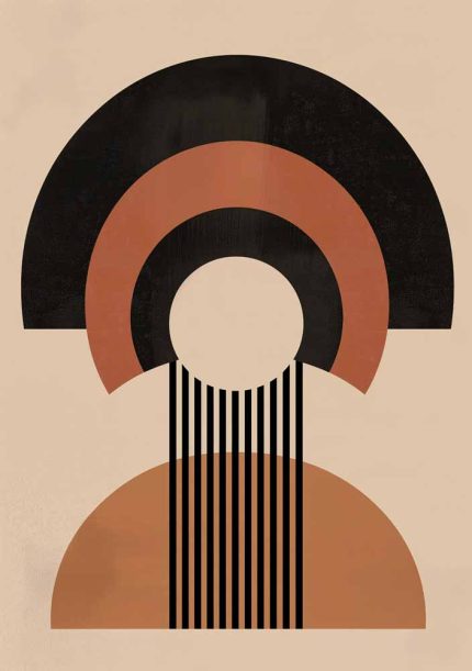 Boho Abstract Print Wall Art Poster