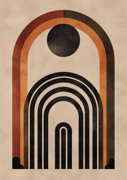 Boho Abstract Print Wall Art Poster