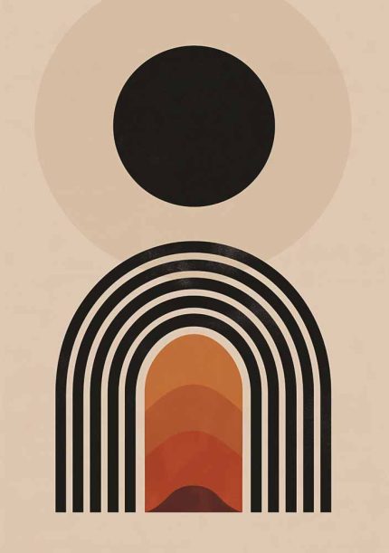 Boho Abstract Print Wall Art Poster