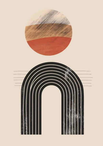 Boho Abstract Print Wall Art Poster