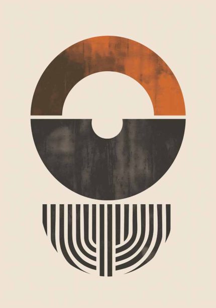 Boho Abstract Print Wall Art Poster