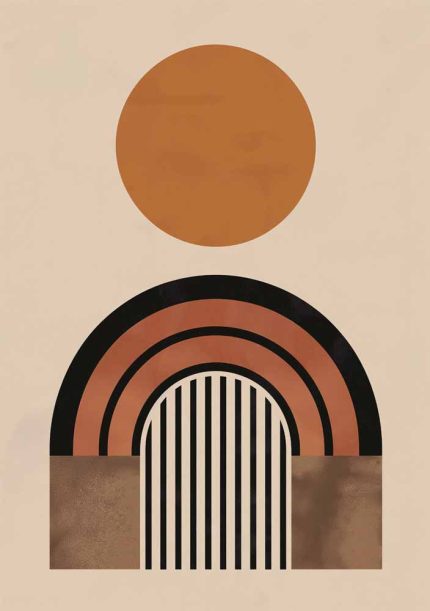 Boho Abstract Print Wall Art Poster