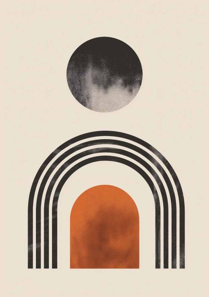 Boho Abstract Print Wall Art Poster