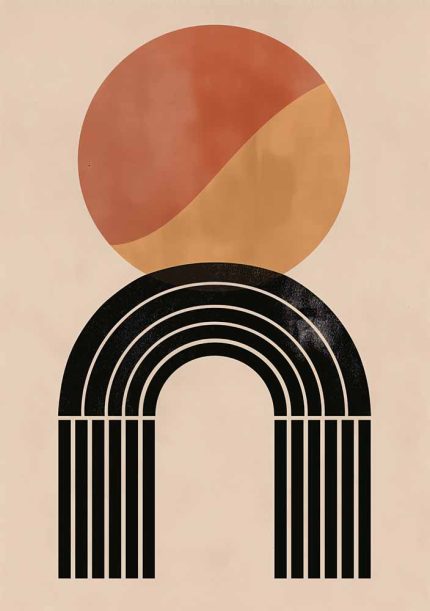 Boho Abstract Print Wall Art Poster