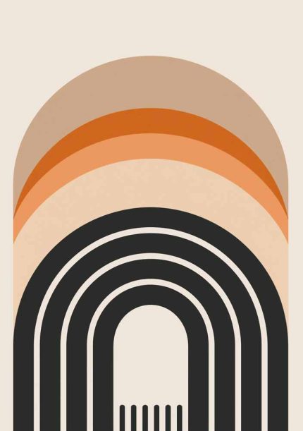 Boho Abstract Print Wall Art Poster