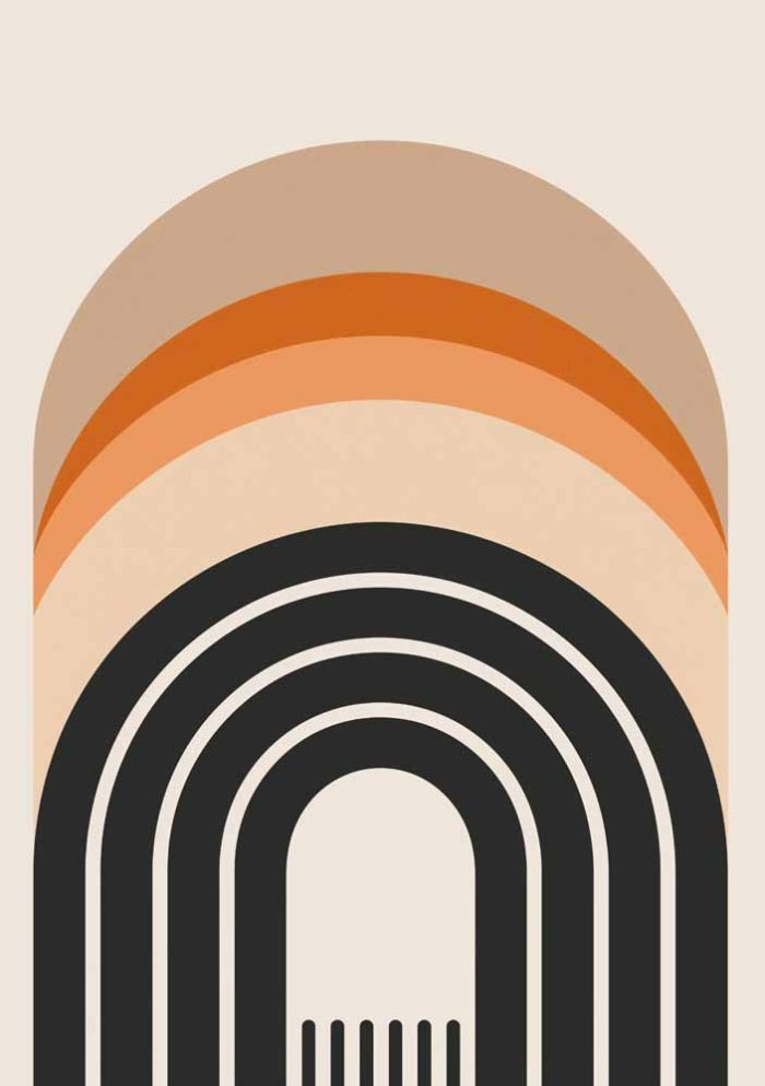 Boho Abstract Print Wall Art Poster - Image 1