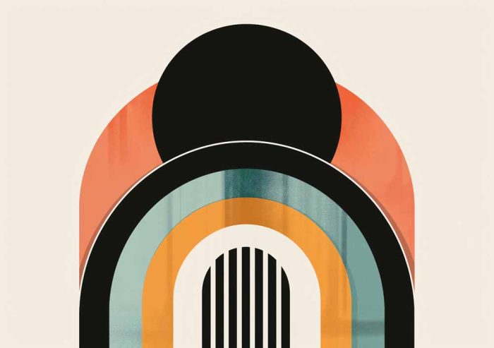 Boho Abstract Print Wall Art Poster - Image 1
