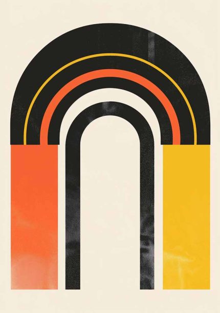 Boho Abstract Print Wall Art Poster