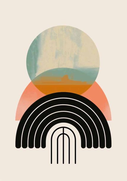 Boho Abstract Print Wall Art Poster