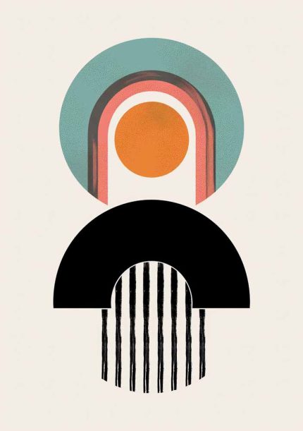 Boho Abstract Print Wall Art Poster