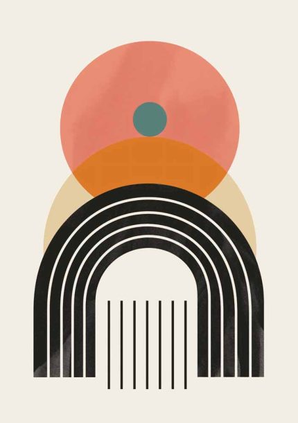 Boho Abstract Print Wall Art Poster