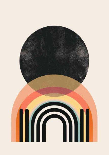 Boho Abstract Print Wall Art Poster