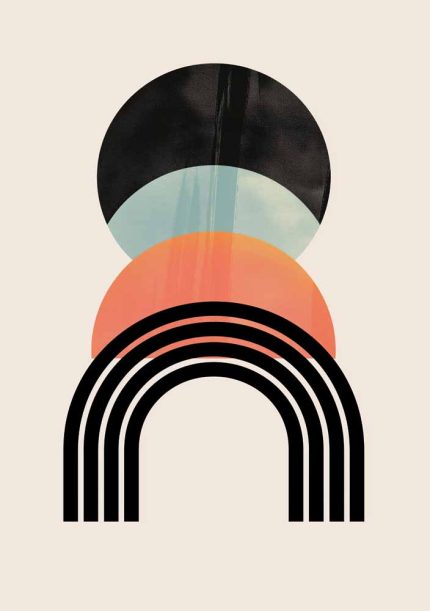 Boho Abstract Print Wall Art Poster