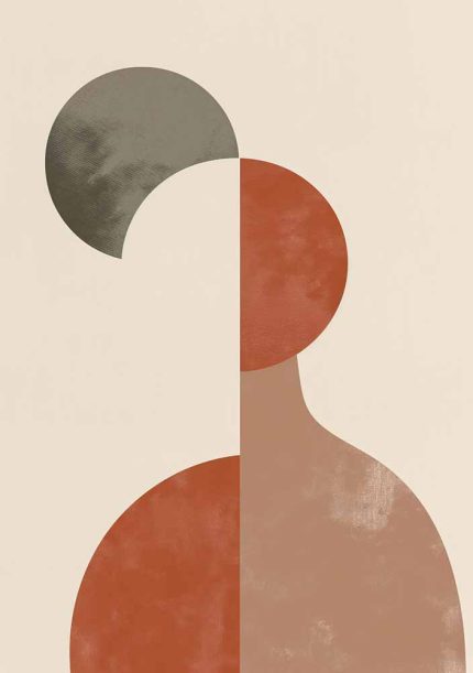 Boho Abstract Print Wall Art Poster