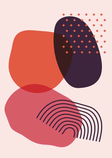 Boho Abstract Print Wall Art Poster