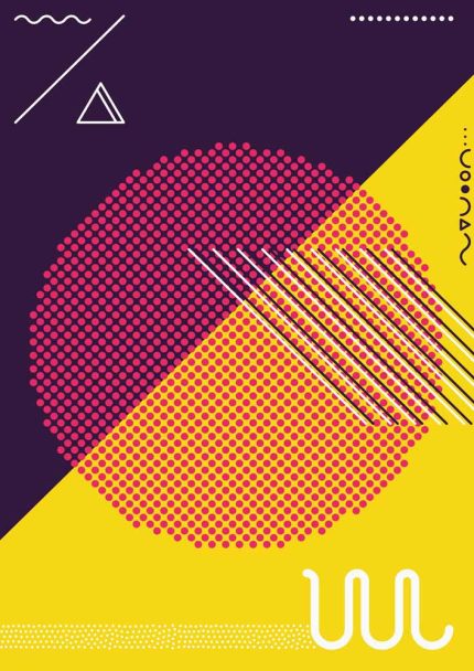 Bold Geometric Abstract Art Print - Modern Design Boho Abstract Print Wall Art Poster