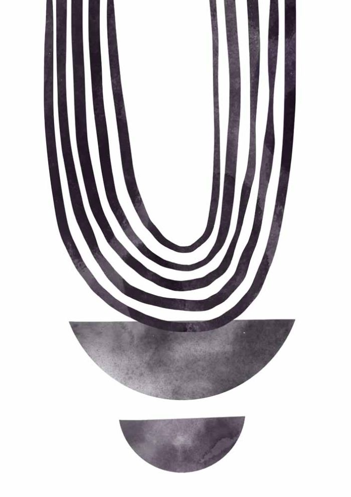 Boho Abstract Print Wall Art Poster - Image 1