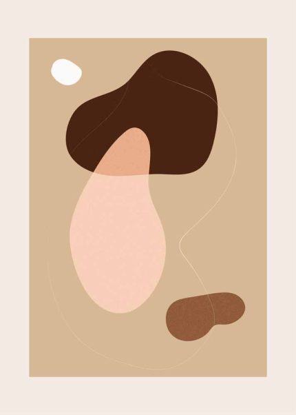 Boho Abstract Print Wall Art Poster