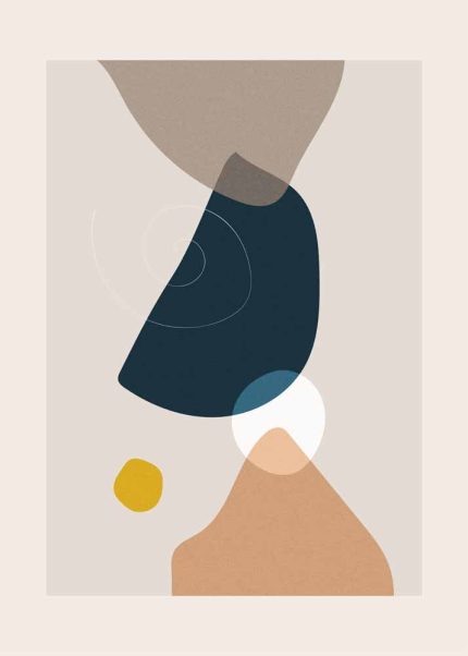 Boho Abstract Print Wall Art Poster