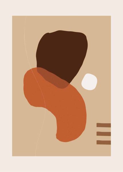 Boho Abstract Print Wall Art Poster