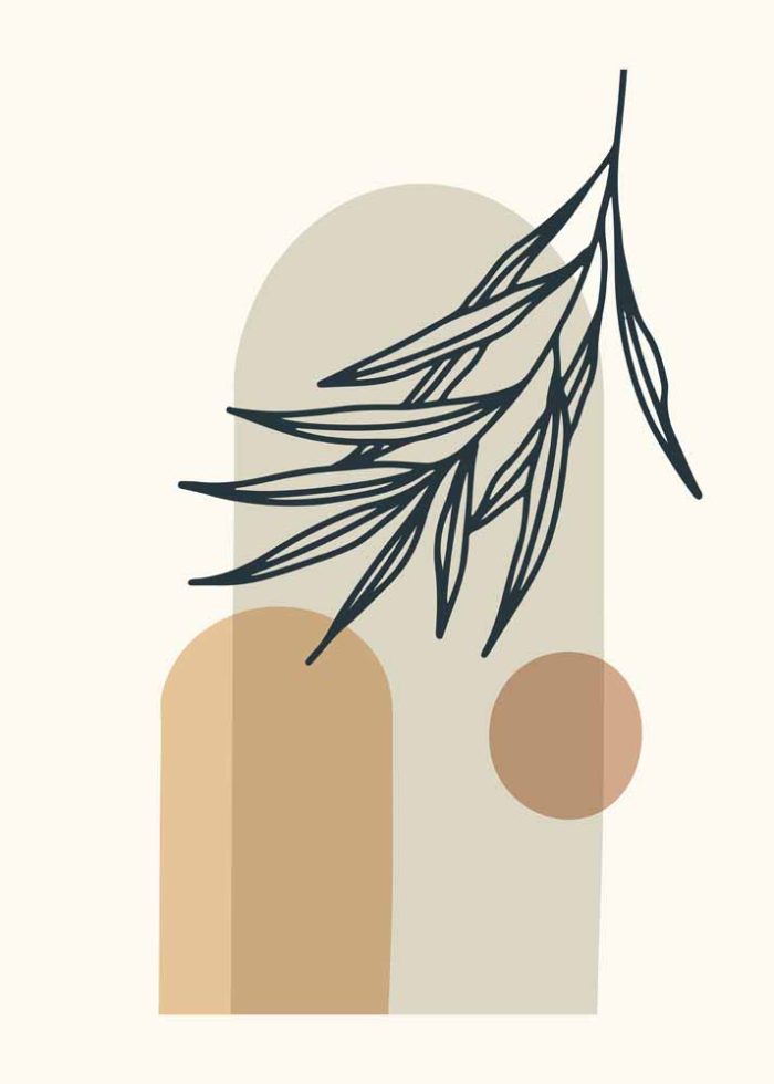 Boho Abstract Print Wall Art Poster - Image 1