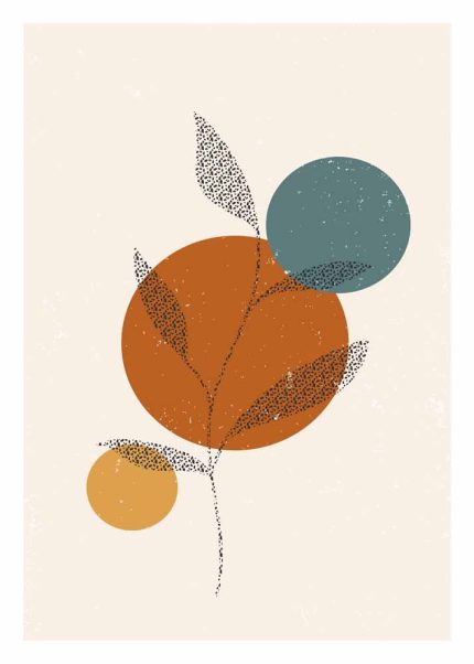 Boho Abstract Print Wall Art Poster