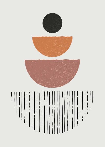 Boho Abstract Print Wall Art Poster
