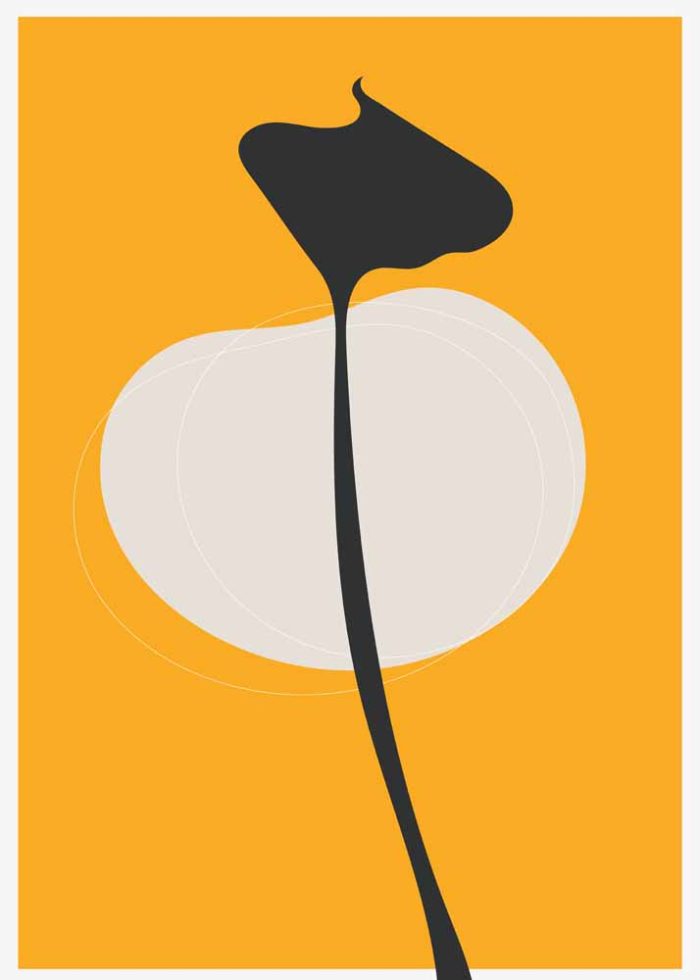 Boho Abstract Print Wall Art Poster - Image 1