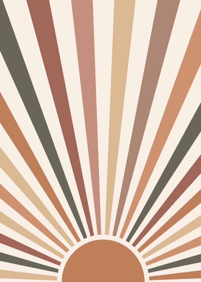 Boho Abstract Print Wall Art Poster - Image 1