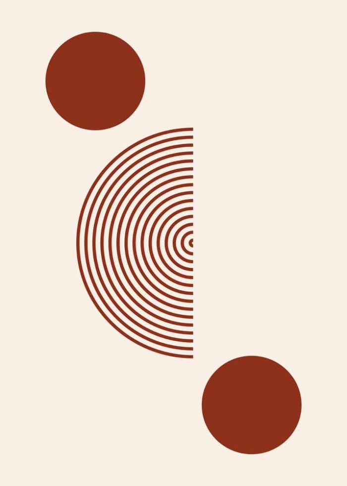 Boho Abstract Print Wall Art Poster - Image 1